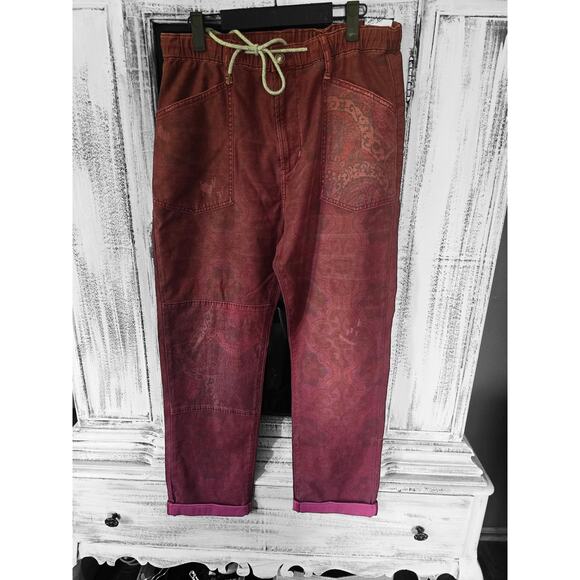 Anthropologie Trailblazer Hi-Rise Patchwork Pants - New - 30 Waist - Picture 8 of 8